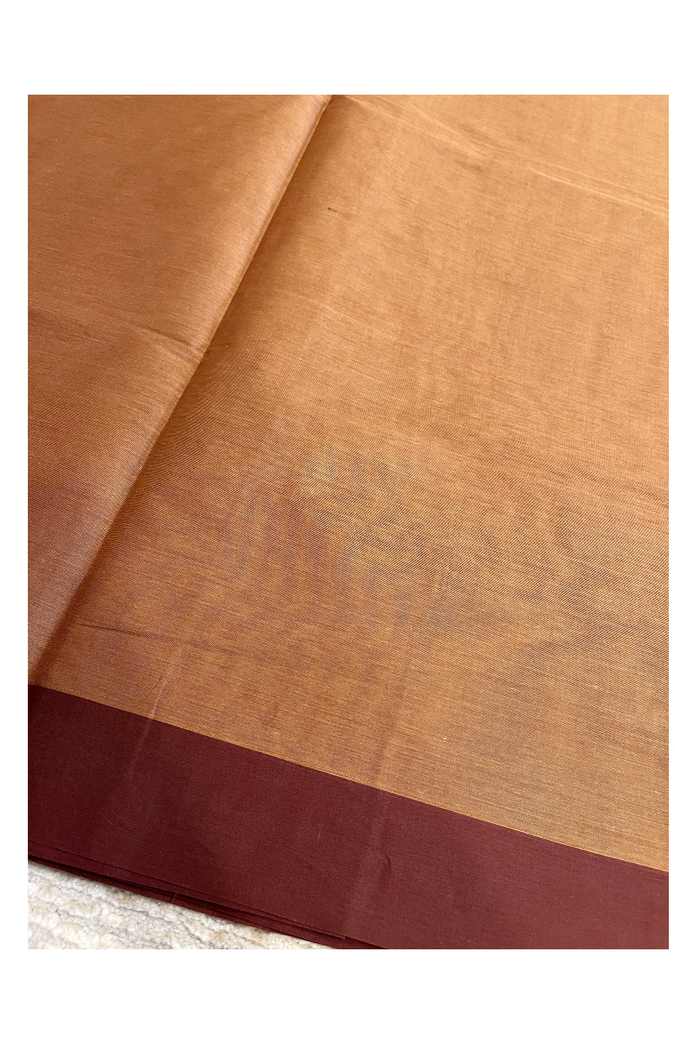 Southloom Kerala Cotton Saree with Floral Woven Works Across Body in Brown