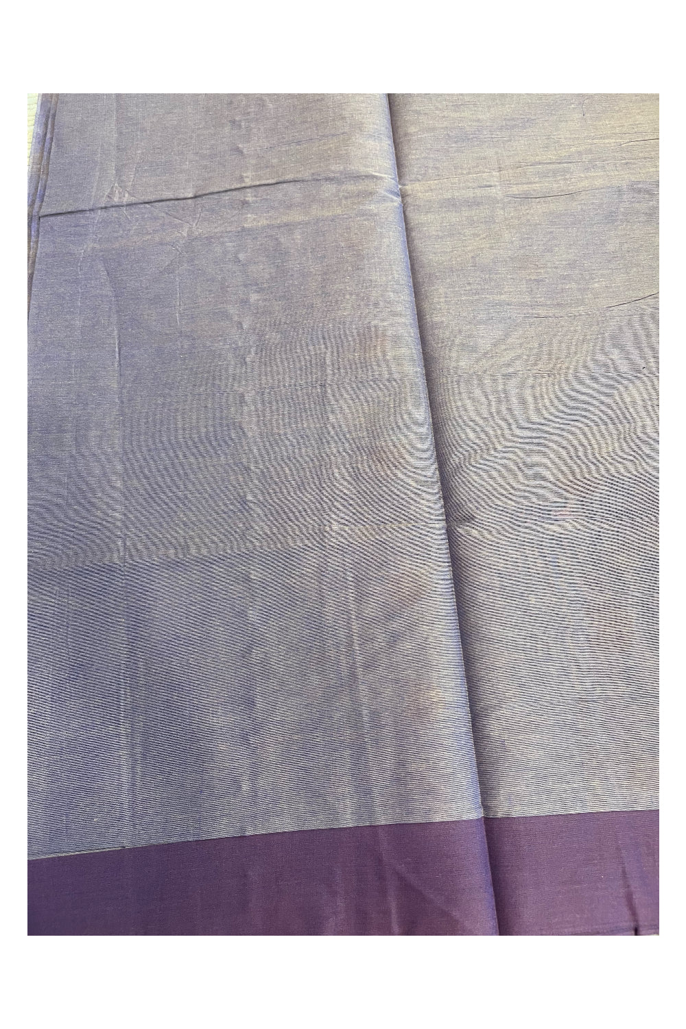 Southloom Kerala Cotton Saree with Floral Woven Works Across Body in Violet