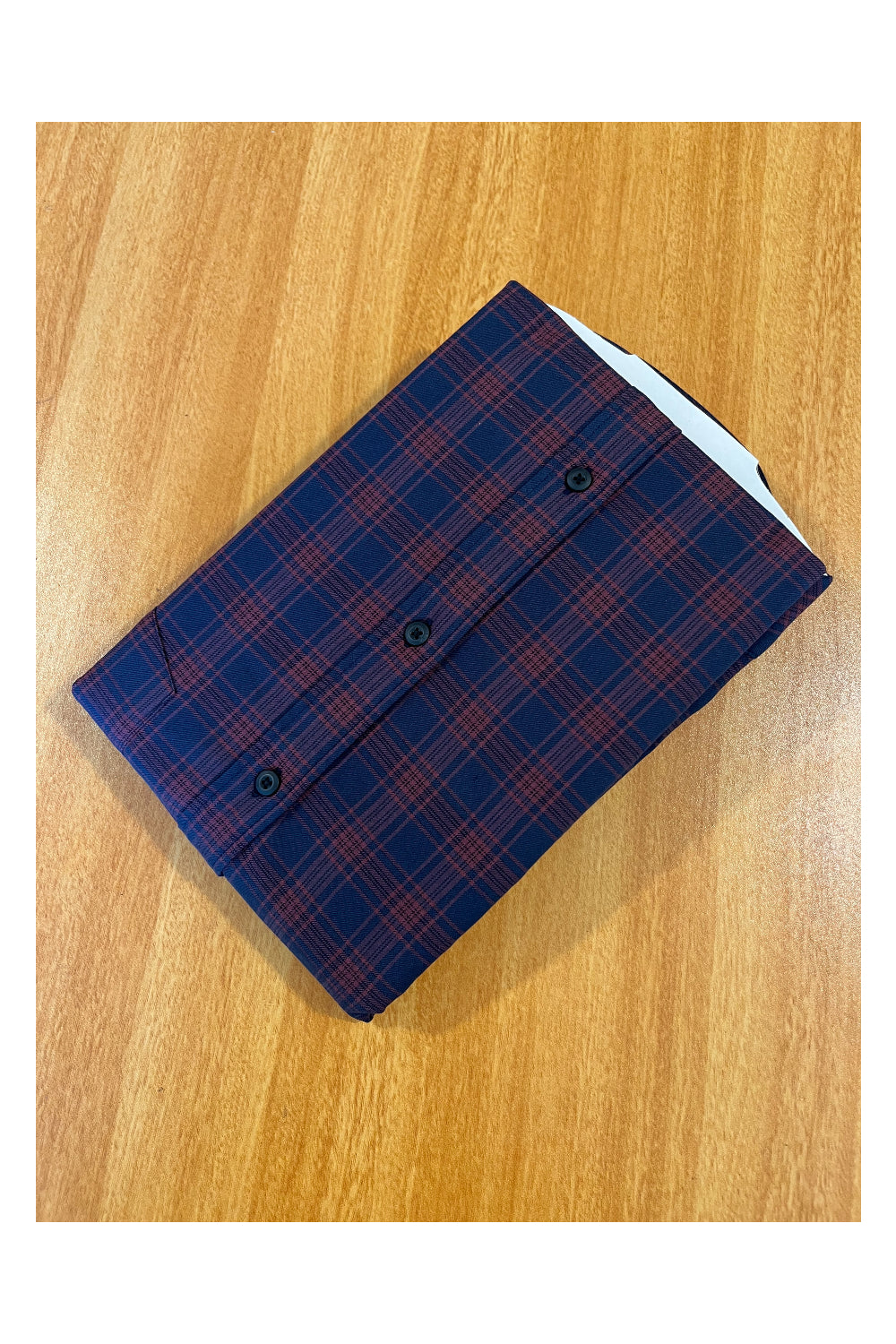Pure Cotton Blue Check Shirt (42 FS)