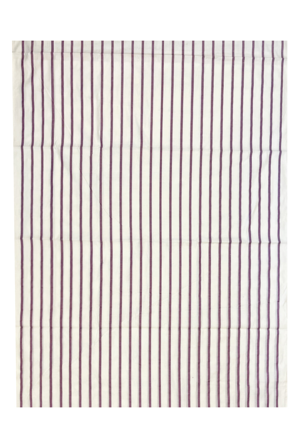 Kerala Pure Cotton Magenta Lines Saree with Blouse Piece