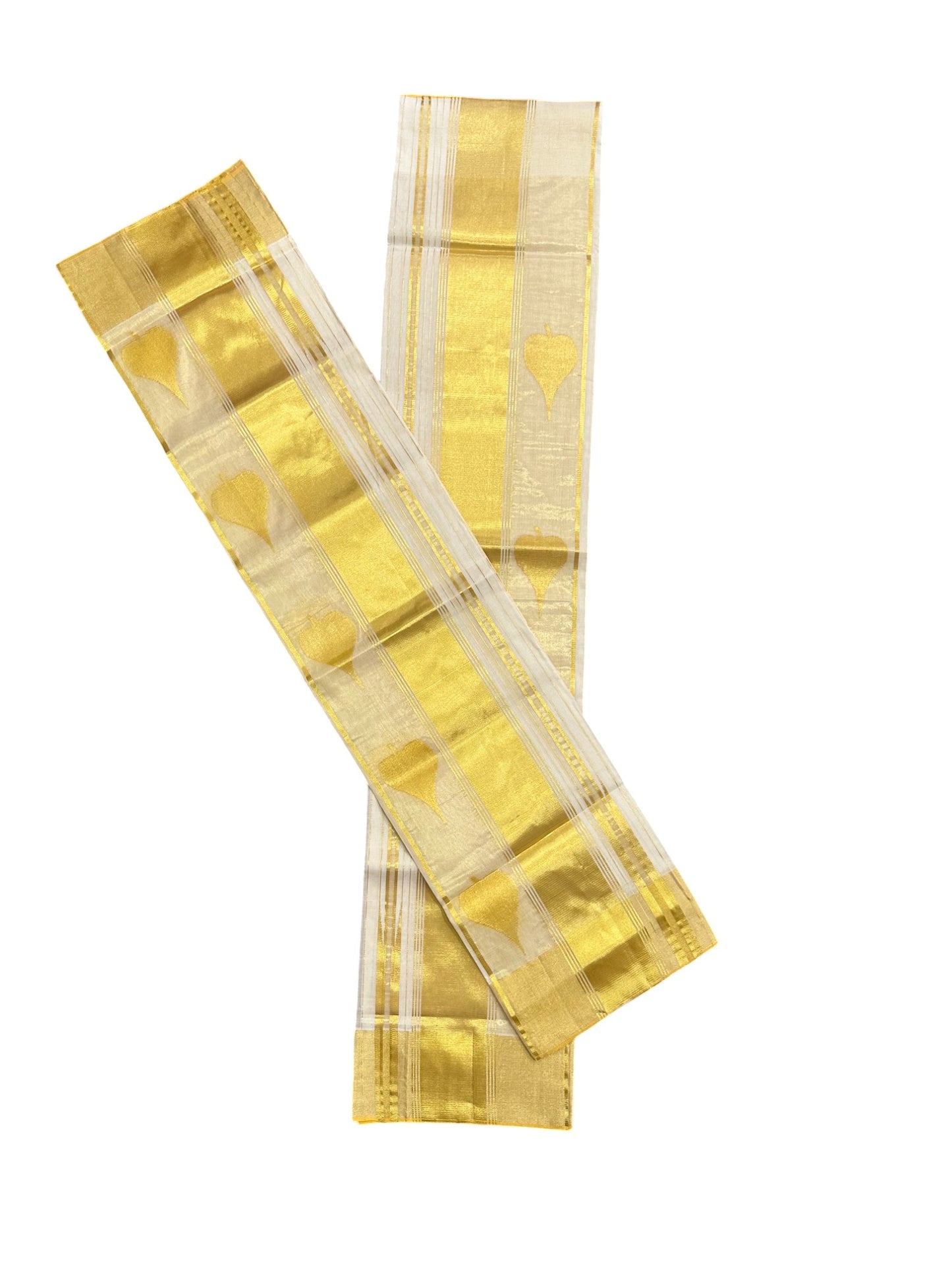 Southloom Super Premium Balaramapuram Handloom Pure Cotton Unakkupaavu Wedding Pudava Set Mundu With Big Aalila Woven Designs And Kasavu Lines Across Body