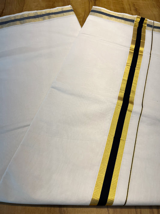 Pure Cotton Kerala Saree with Kasavu and Black Border