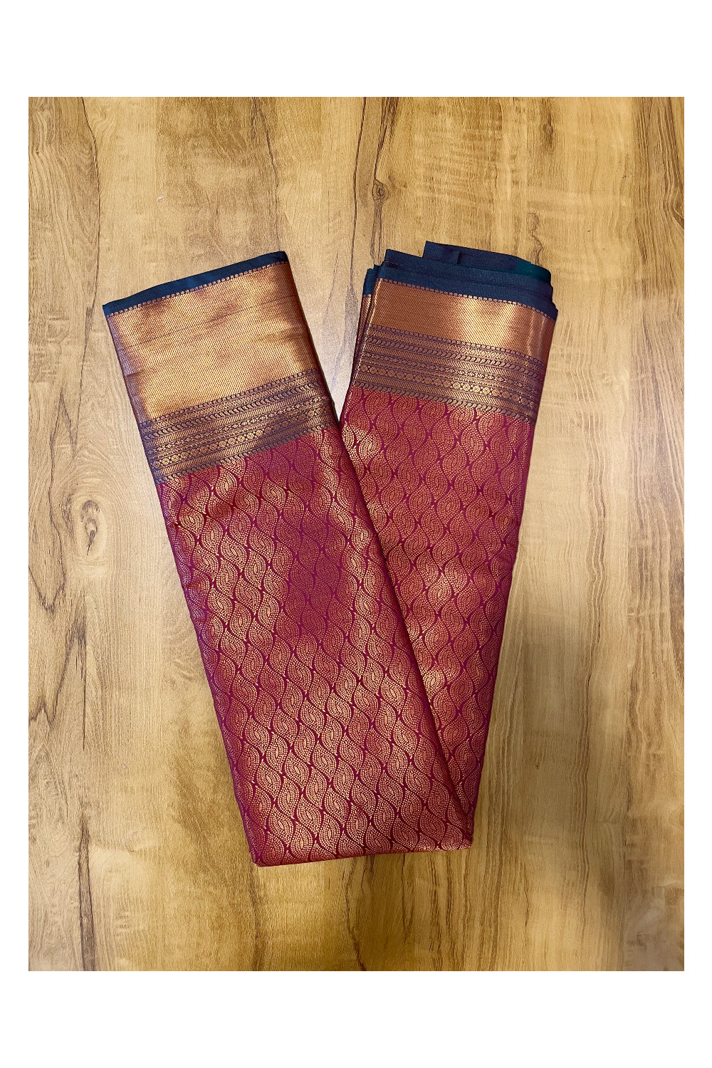 Southloom Premium Semi Silk Zari Work Brocade Saree in Bridal Red with Matching Pallu