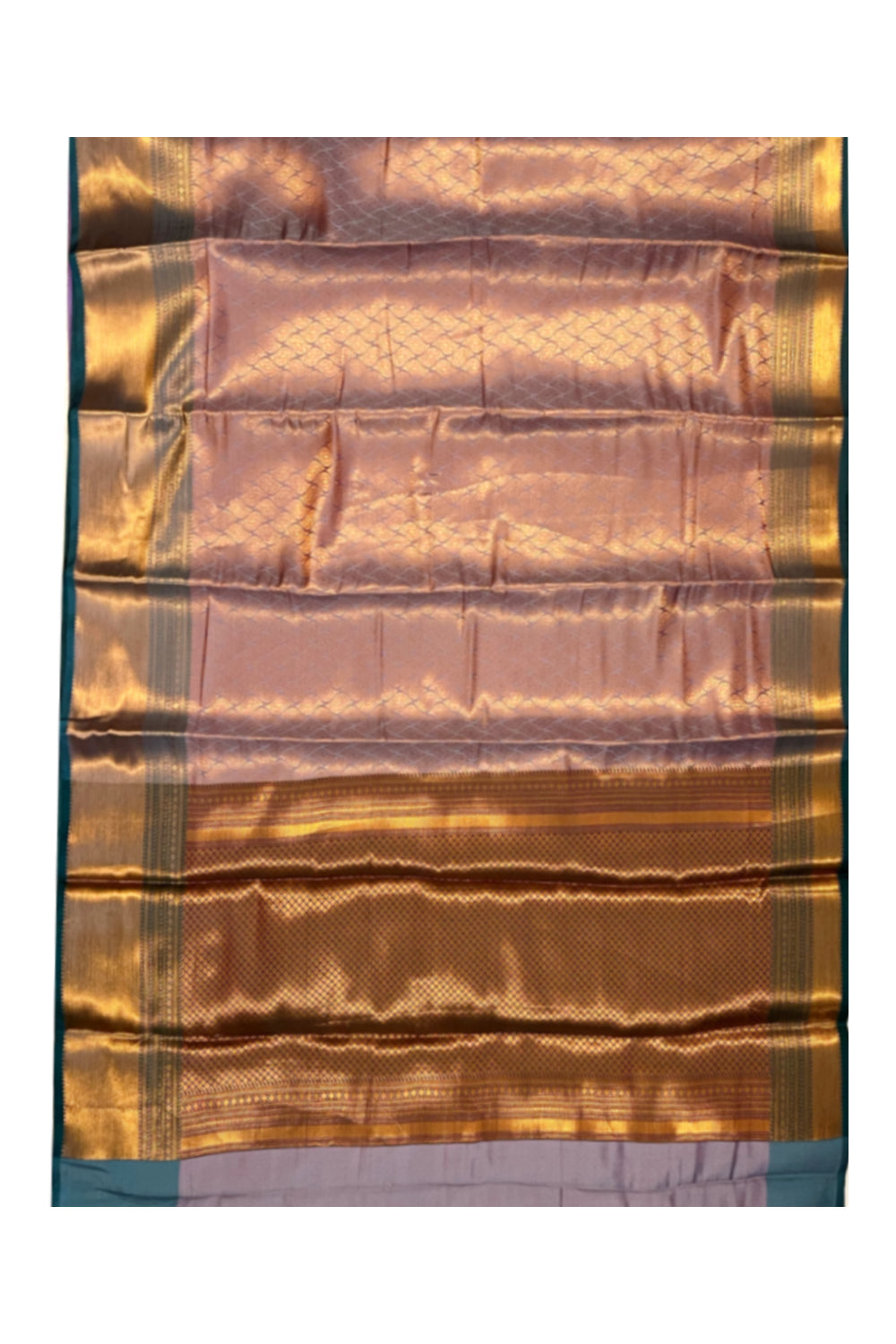 Southloom Premium Semi Silk Zari Work Brocade Saree in Bridal Blue with Matching Pallu