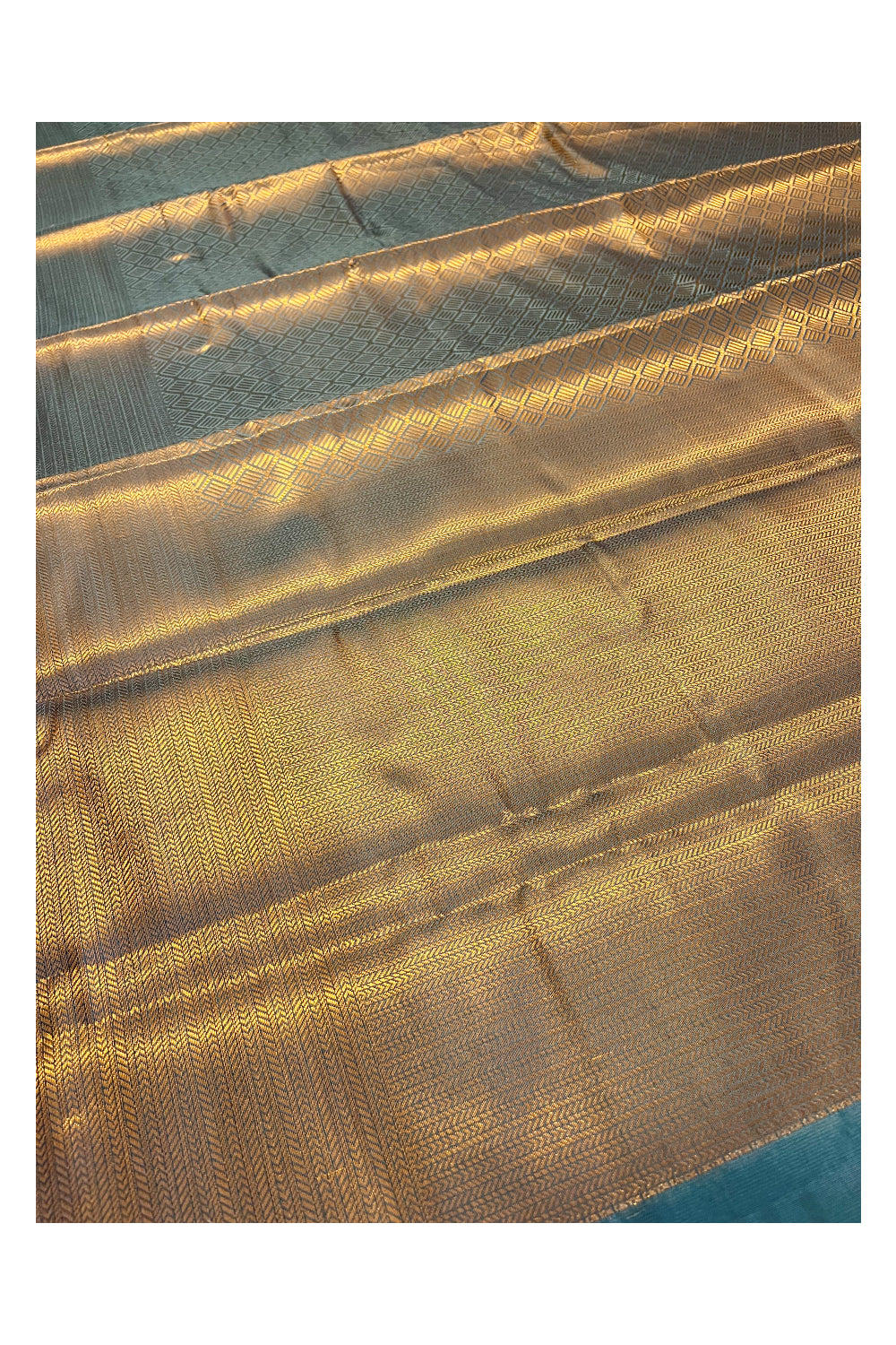 Southloom Premium Semi Silk Zari Work Brocade Saree in Bridal Grey with Matching Pallu