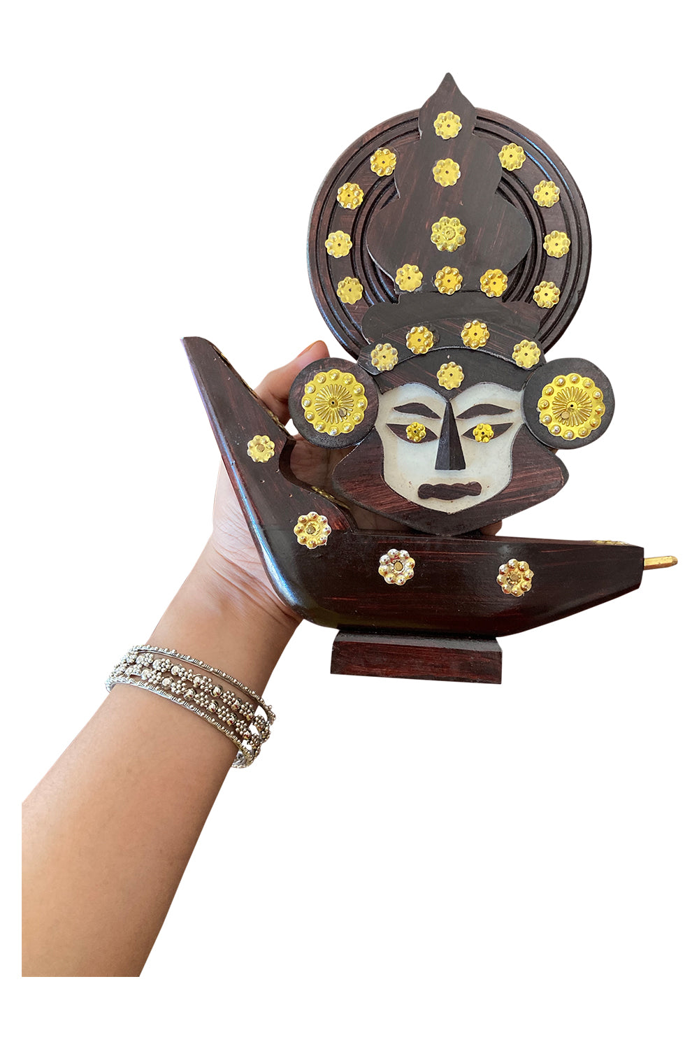 Southloom Handmade Kathakali Face on Chundan Vallam (Snake Boat) Handicraft