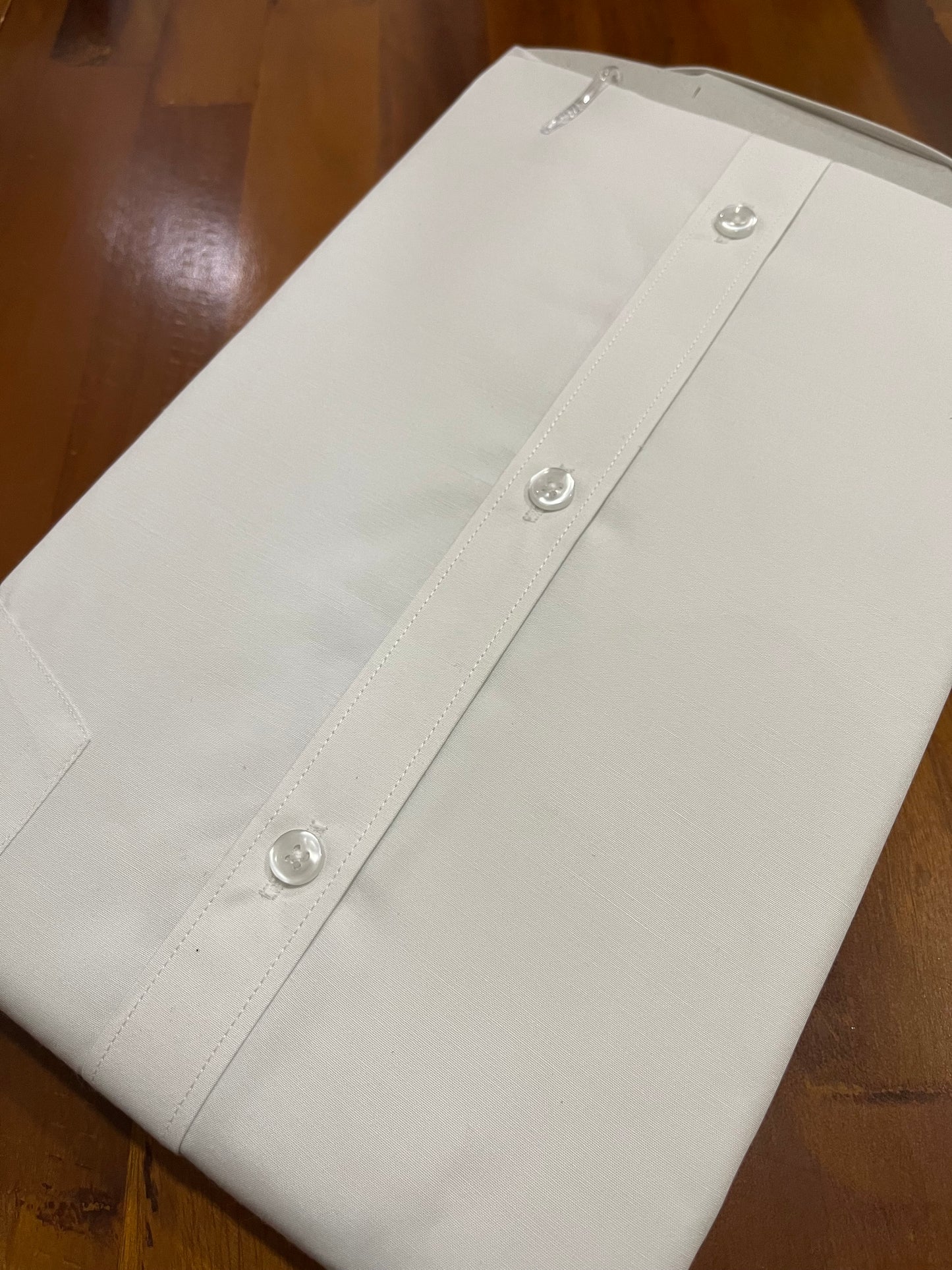 Pure Cotton Pure White Solid Shirt SLSHIRT 46 HS