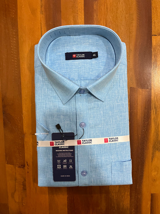 Pure Cotton Blue Shaded Shirt (46 HS)