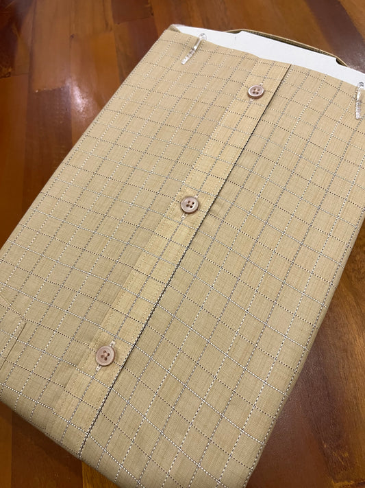 Pure Cotton Sandal Checkered Shirt (46 FS)