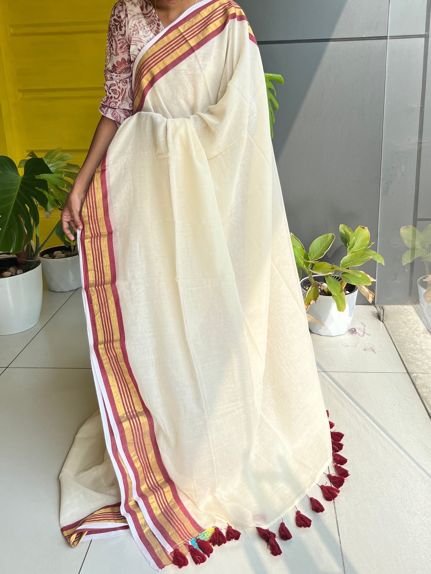 Kerala Mul Cotton Soft Fabric Saree SL215