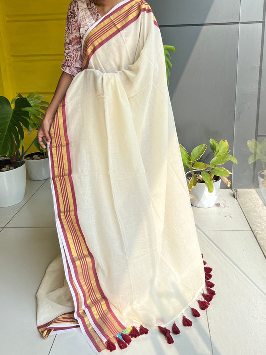 Kerala Mul Cotton Soft Fabric Saree SL215