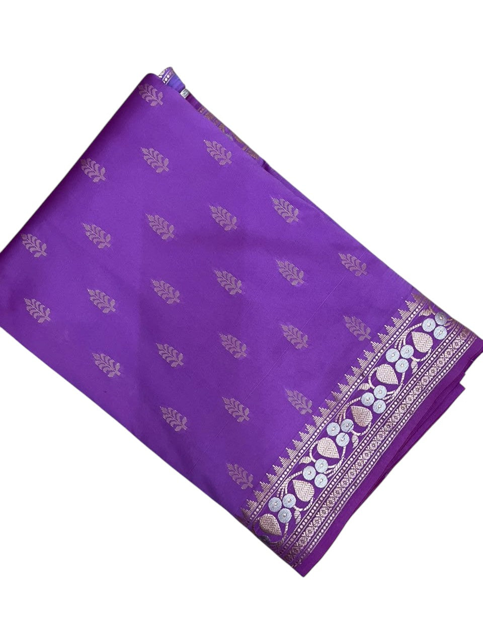Southloom Satin Banarasi Silk Saree with Woven Work on Body and Borders In Magenta