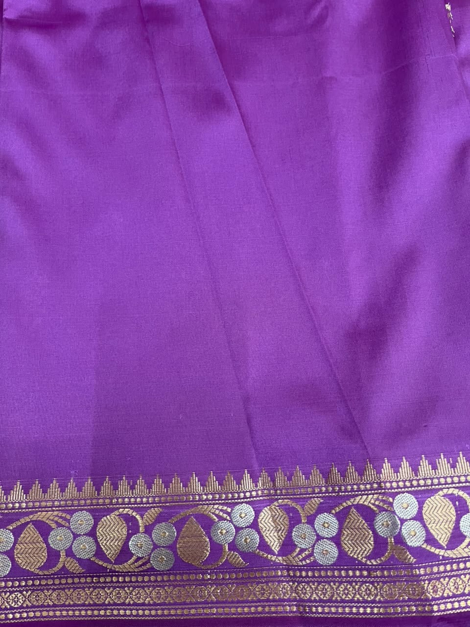Southloom Satin Banarasi Silk Saree with Woven Work on Body and Borders In Magenta