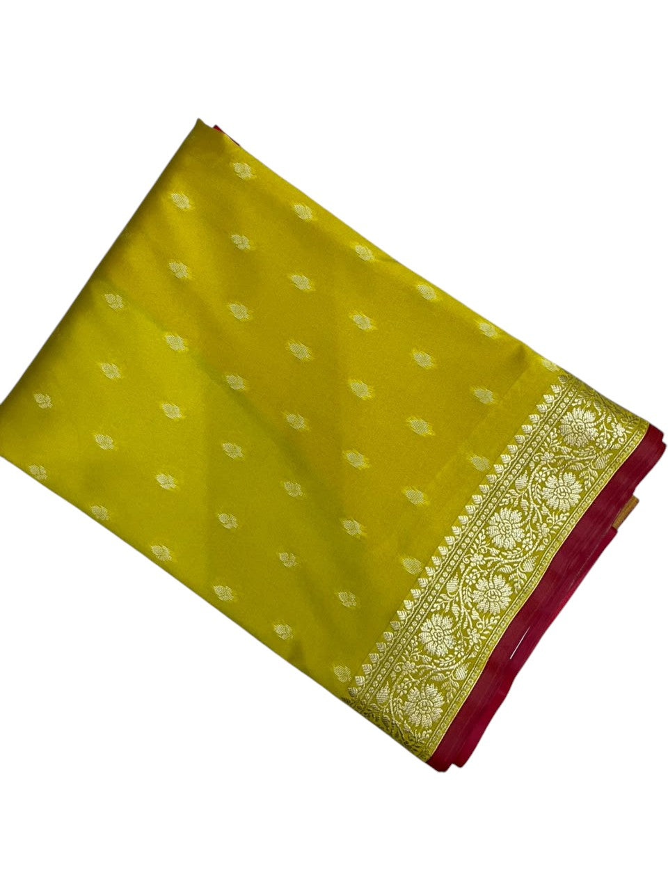 Southloom Satin Banarasi Silk Saree with Woven Work on Body and Borders In Olive Green