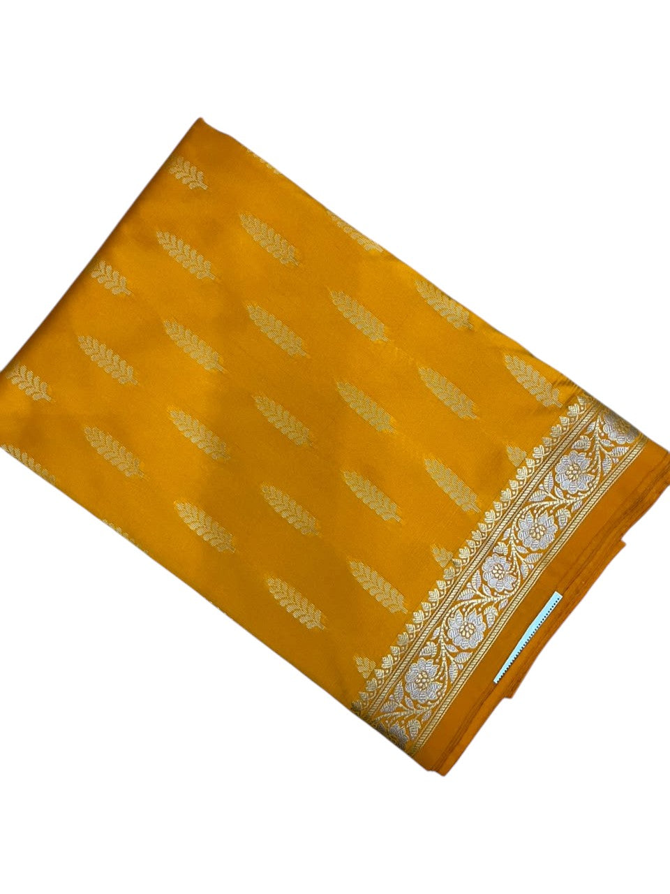 Southloom Satin Banarasi Silk Saree with Woven Work on Body and Borders In Yellow