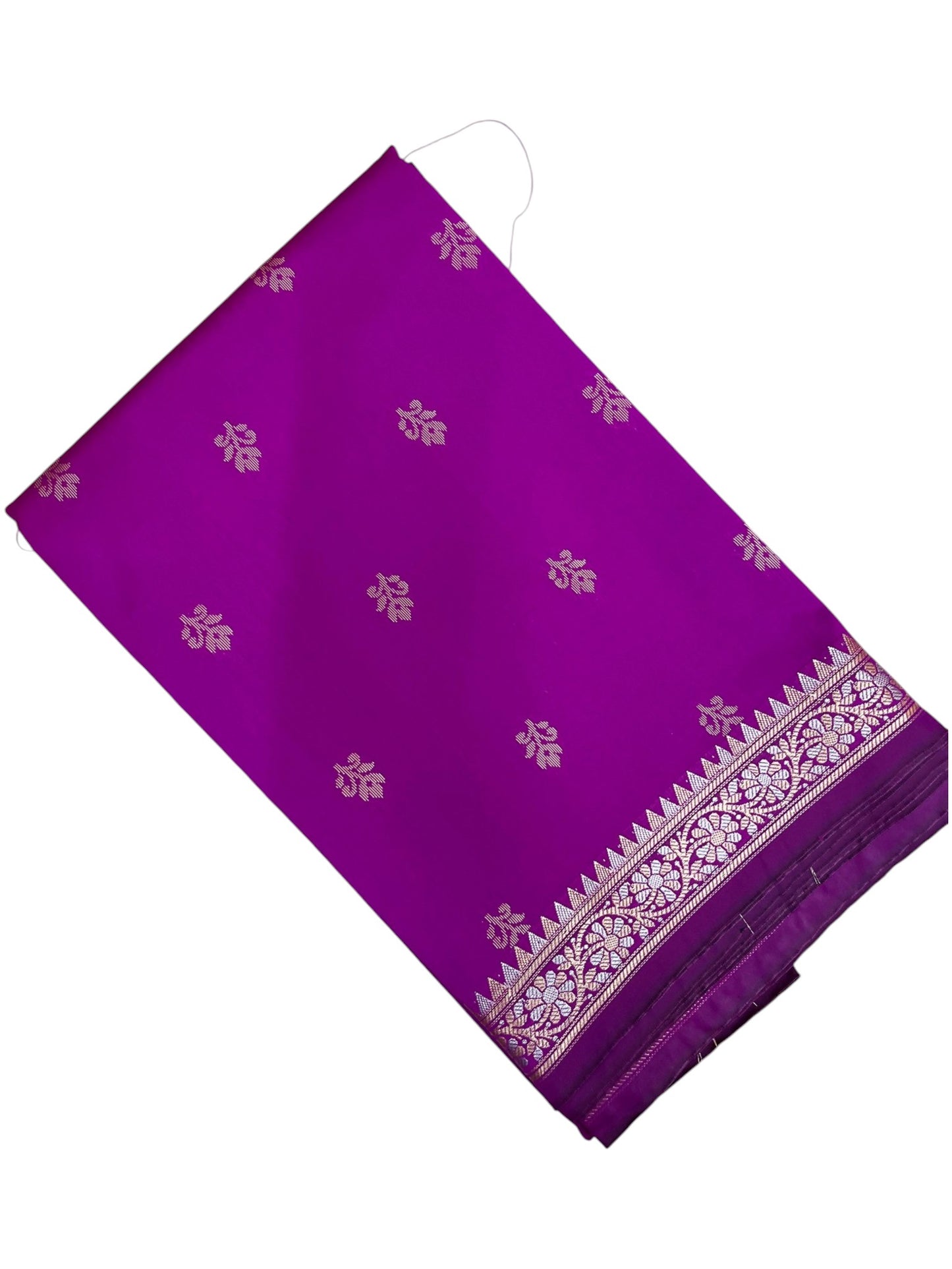 Southloom Satin Banarasi Silk Saree with Woven Work on Body and Borders In Magenta