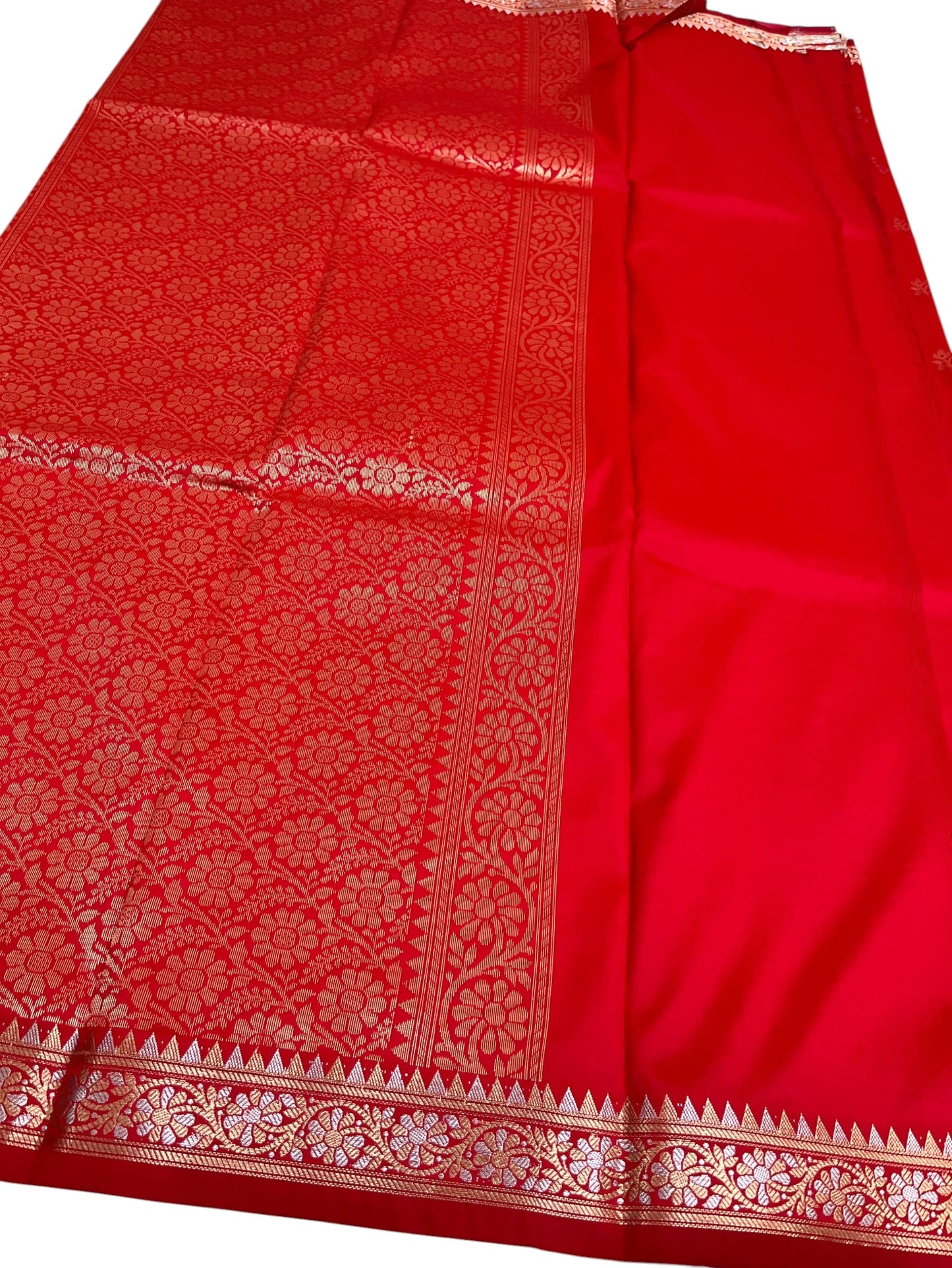 Southloom Satin Banarasi Silk Saree with Woven Work on Body and Borders In Magenta