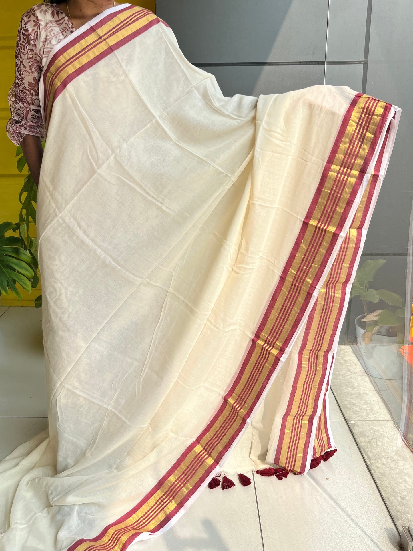 Kerala Mul Cotton Soft Fabric Saree SL215