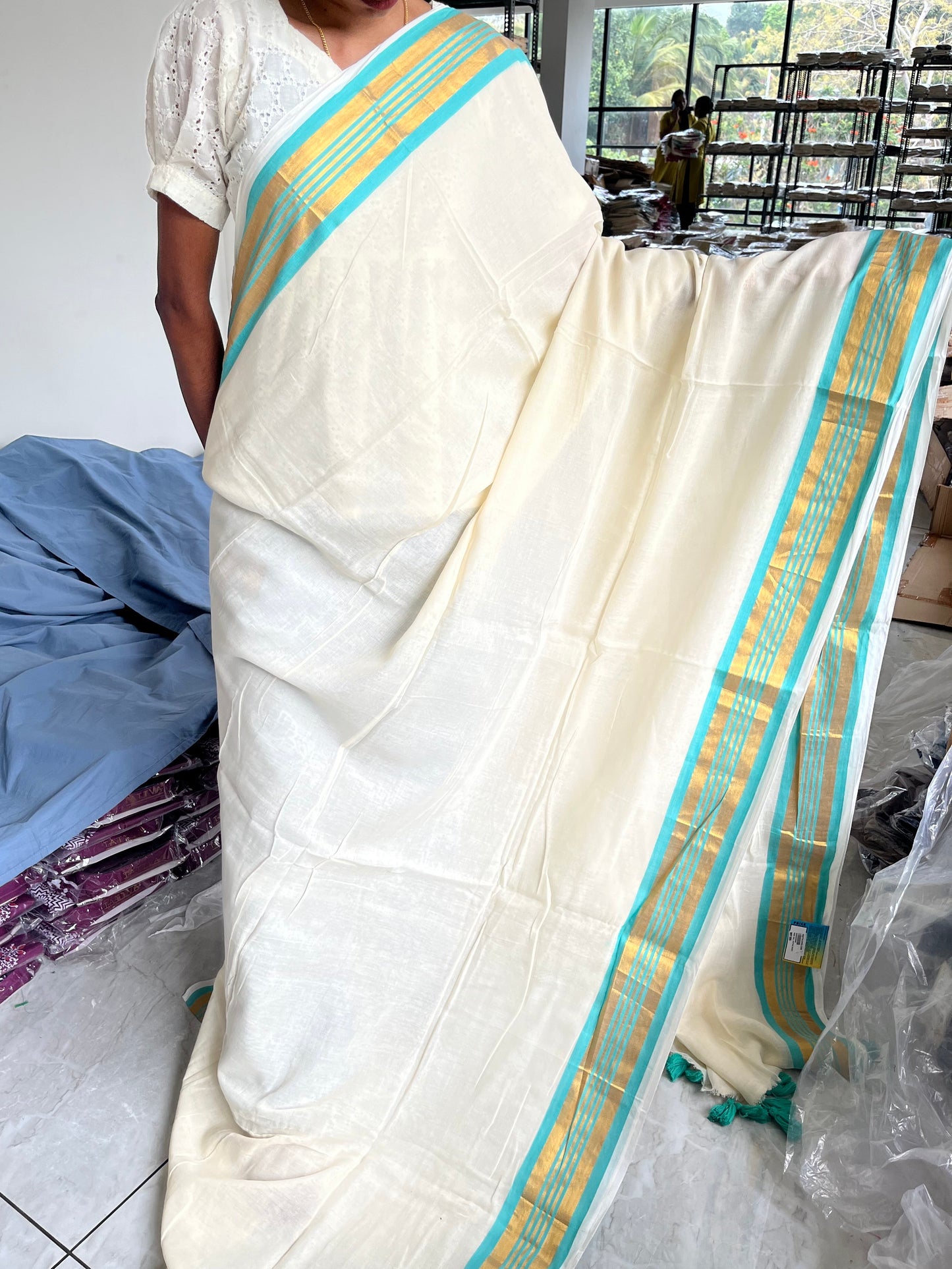 Kerala Mul Cotton Soft Fabric Saree SL215