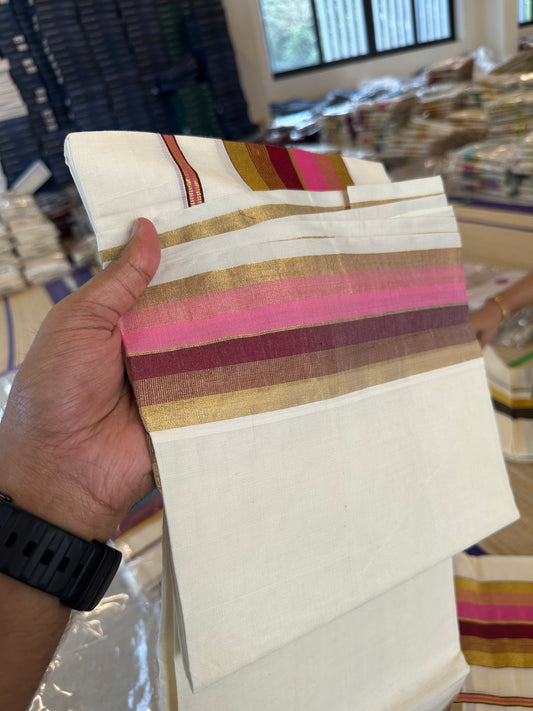 Kara and Kasavu Set Mundu (2.80 mtrs) SL113