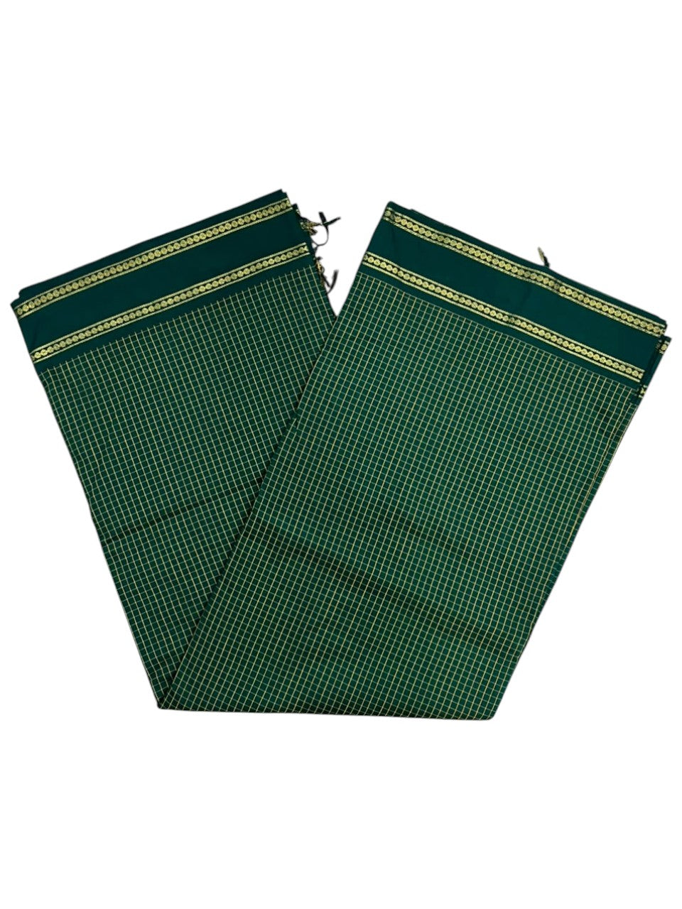 Green Kalyani Cotton Check Saree SL236
