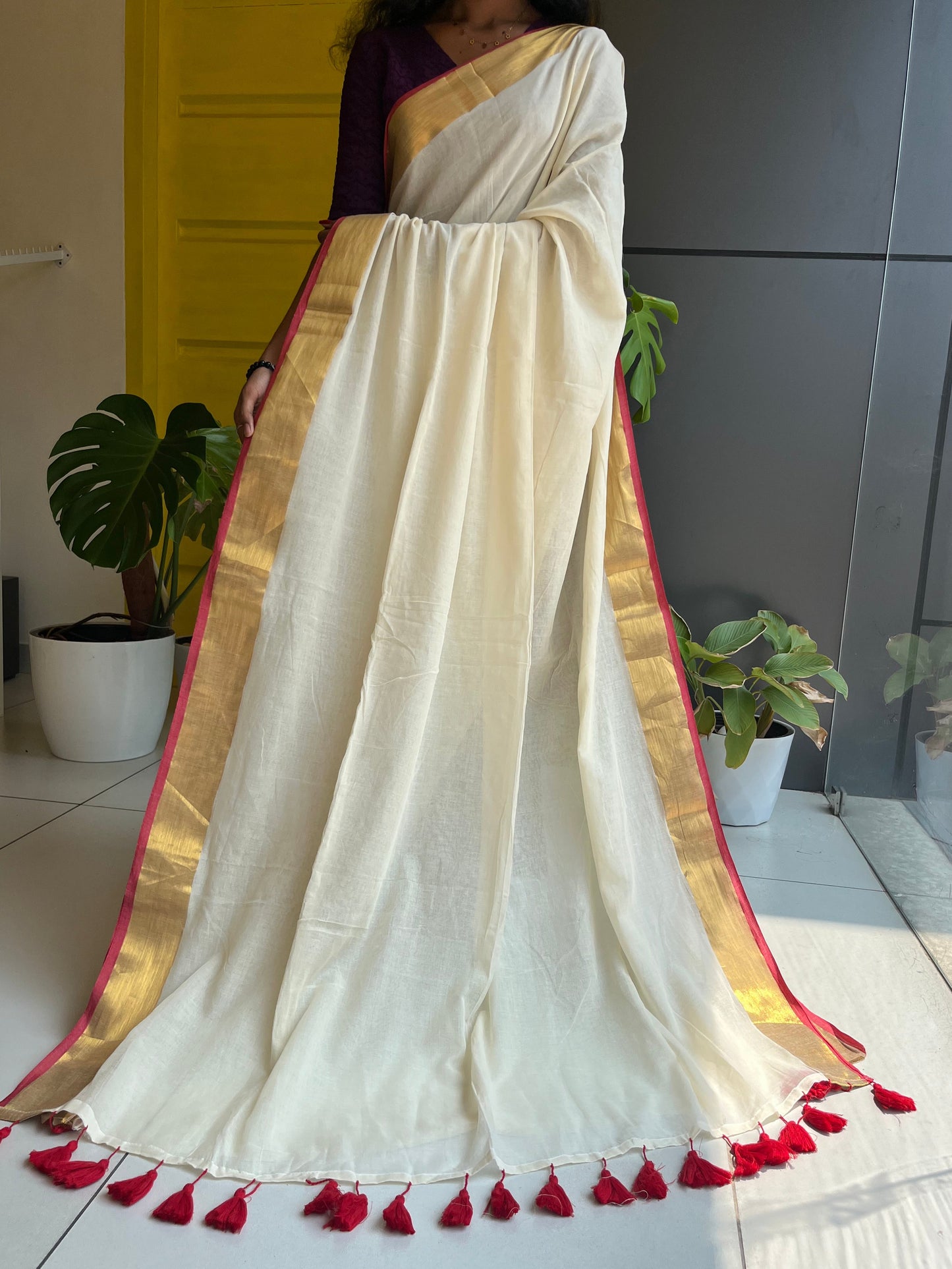 Kerala Mul Cotton Soft Fabric Saree SL215