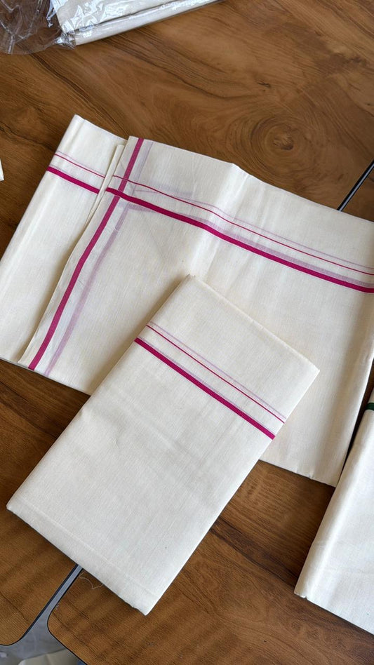 Puliyilakara Cotton Plain Set Mundu SL136