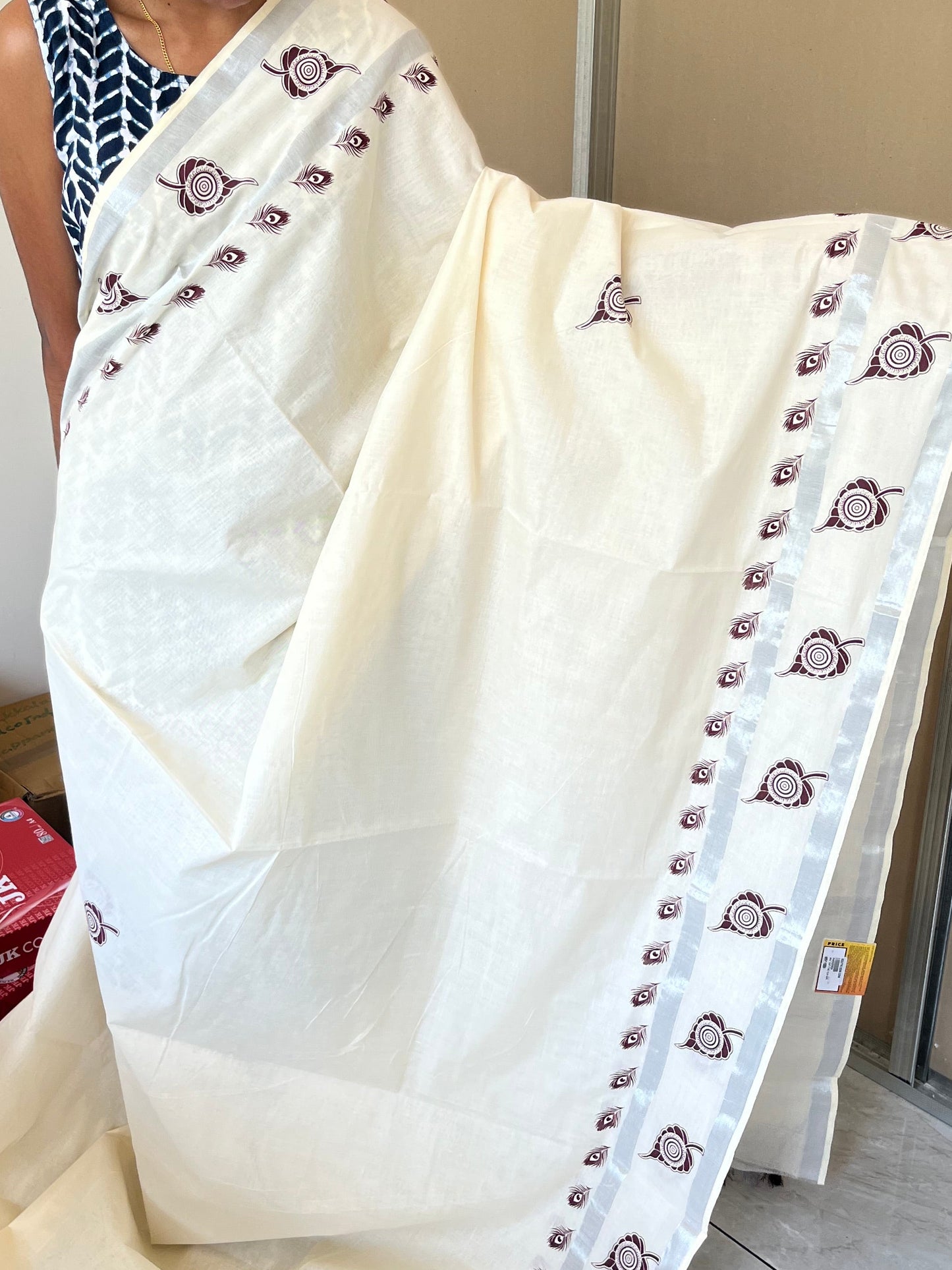 Kerala Cotton Printed Saree SL178