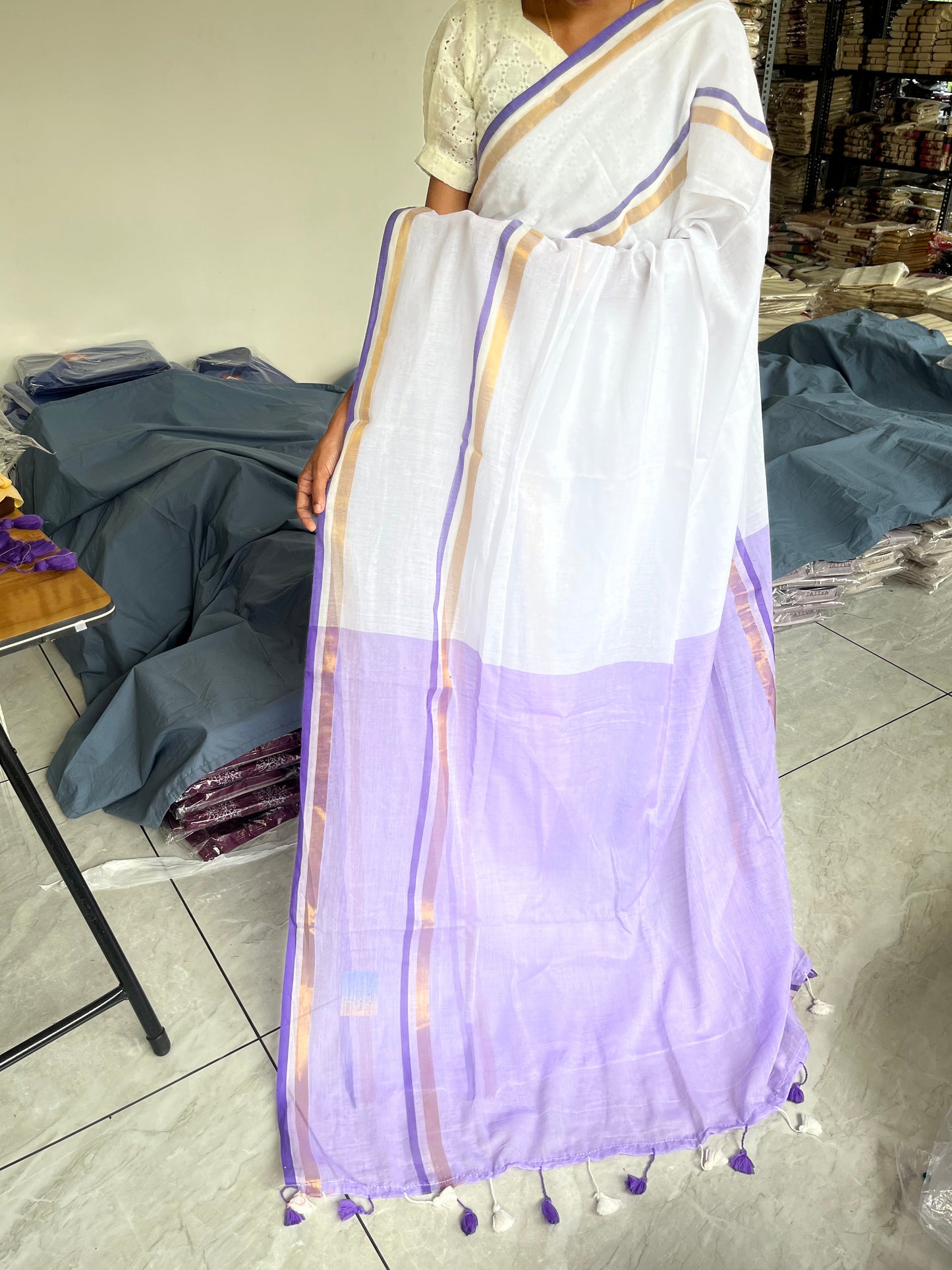 Kerala Mul Cotton Soft Fabric Saree SL215