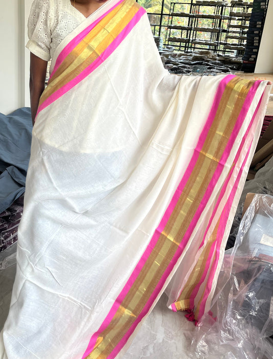 Kerala Mul Cotton Soft Fabric Saree SL215