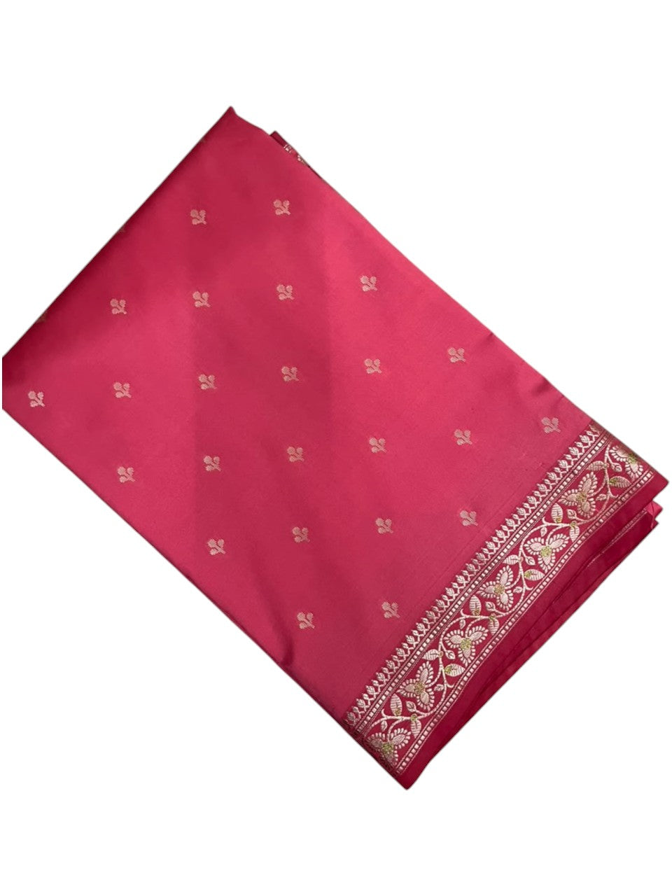 Southloom Satin Banarasi Silk Saree with Woven Work on Body and Borders In Peach