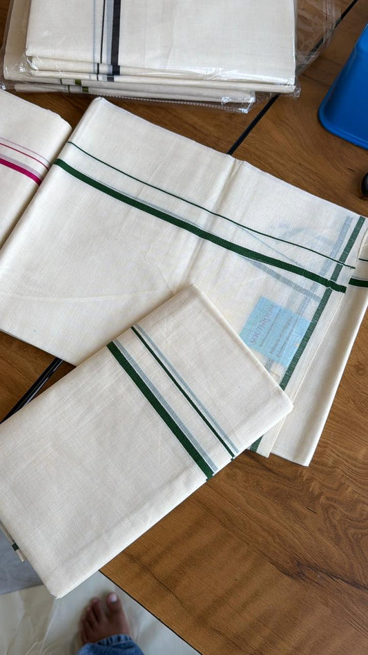 Puliyilakara Cotton Plain Set Mundu SL136