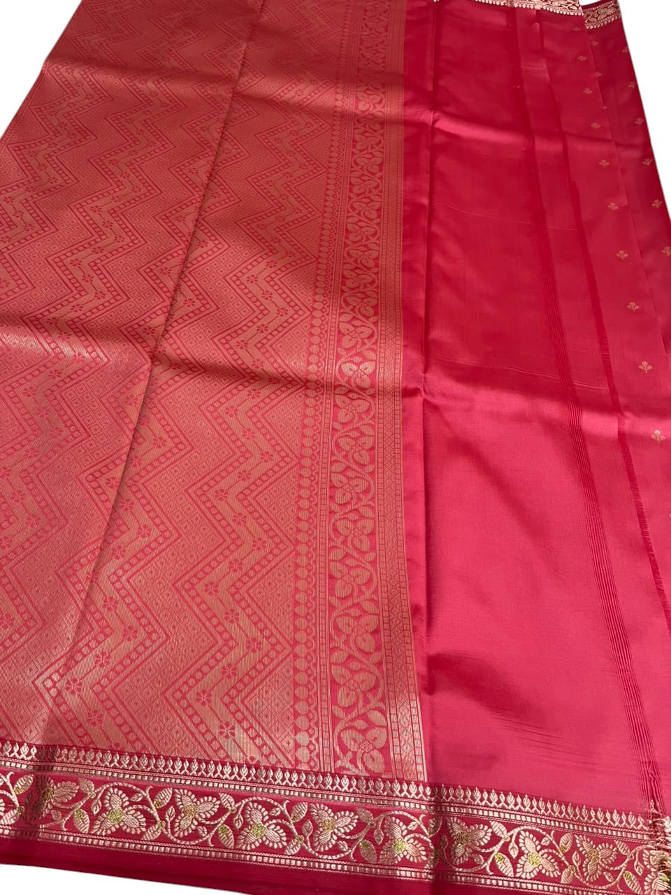 Southloom Satin Banarasi Silk Saree with Woven Work on Body and Borders In Peach