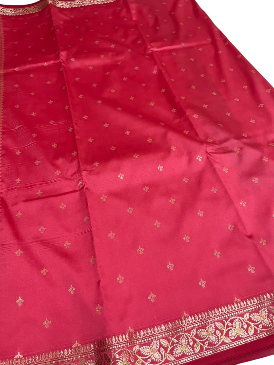 Southloom Satin Banarasi Silk Saree with Woven Work on Body and Borders In Peach