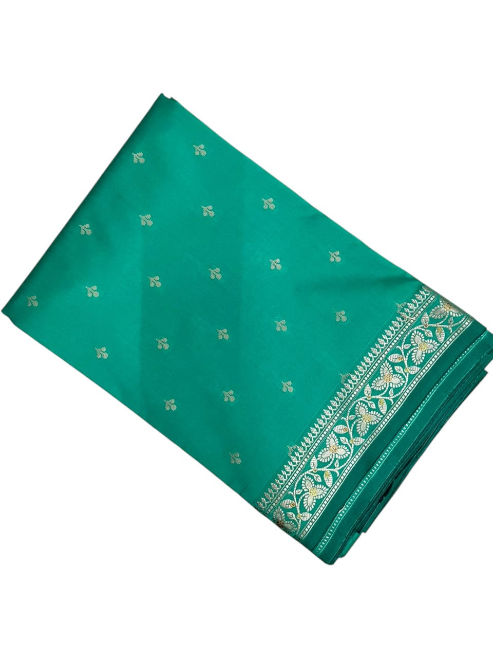 Southloom Satin Banarasi Silk Saree with Woven Work on Body and Borders In Light Green