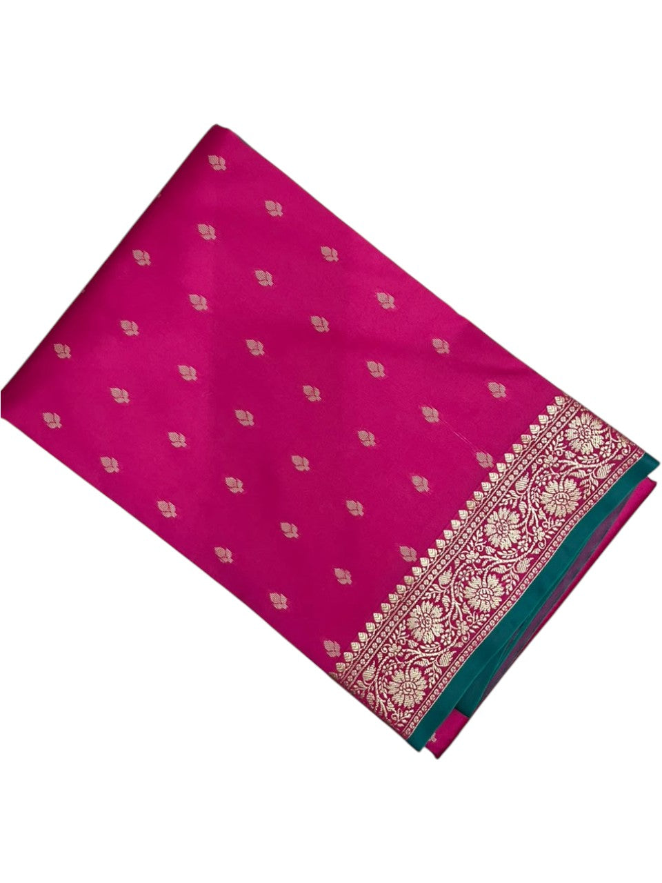 Southloom Satin Banarasi Silk Saree with Woven Work on Body and Borders In Magenta