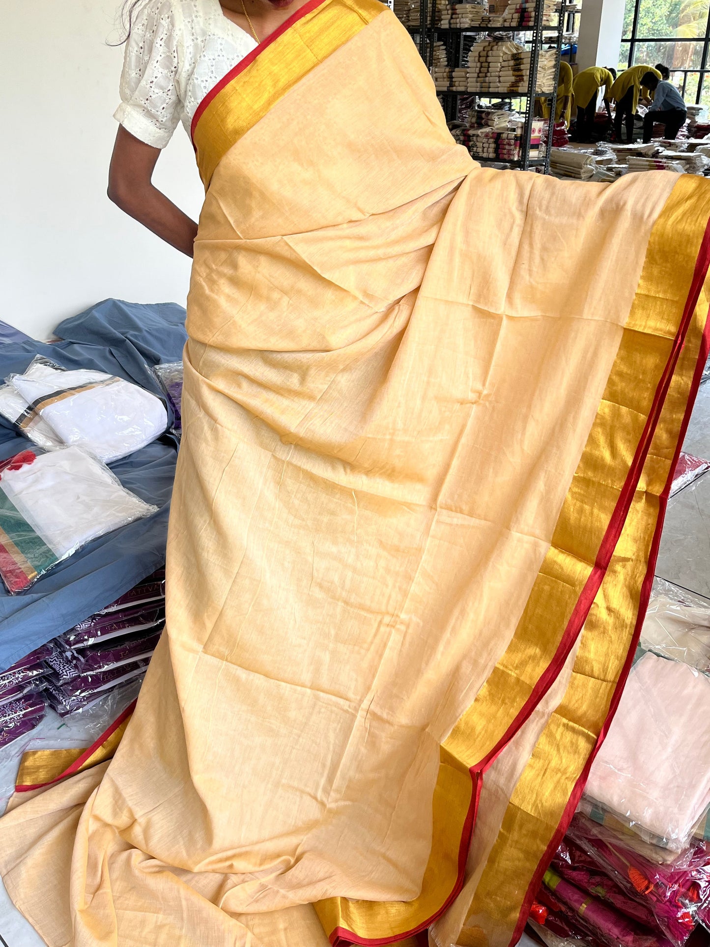 Kerala Mul Cotton Soft Fabric Saree SL215
