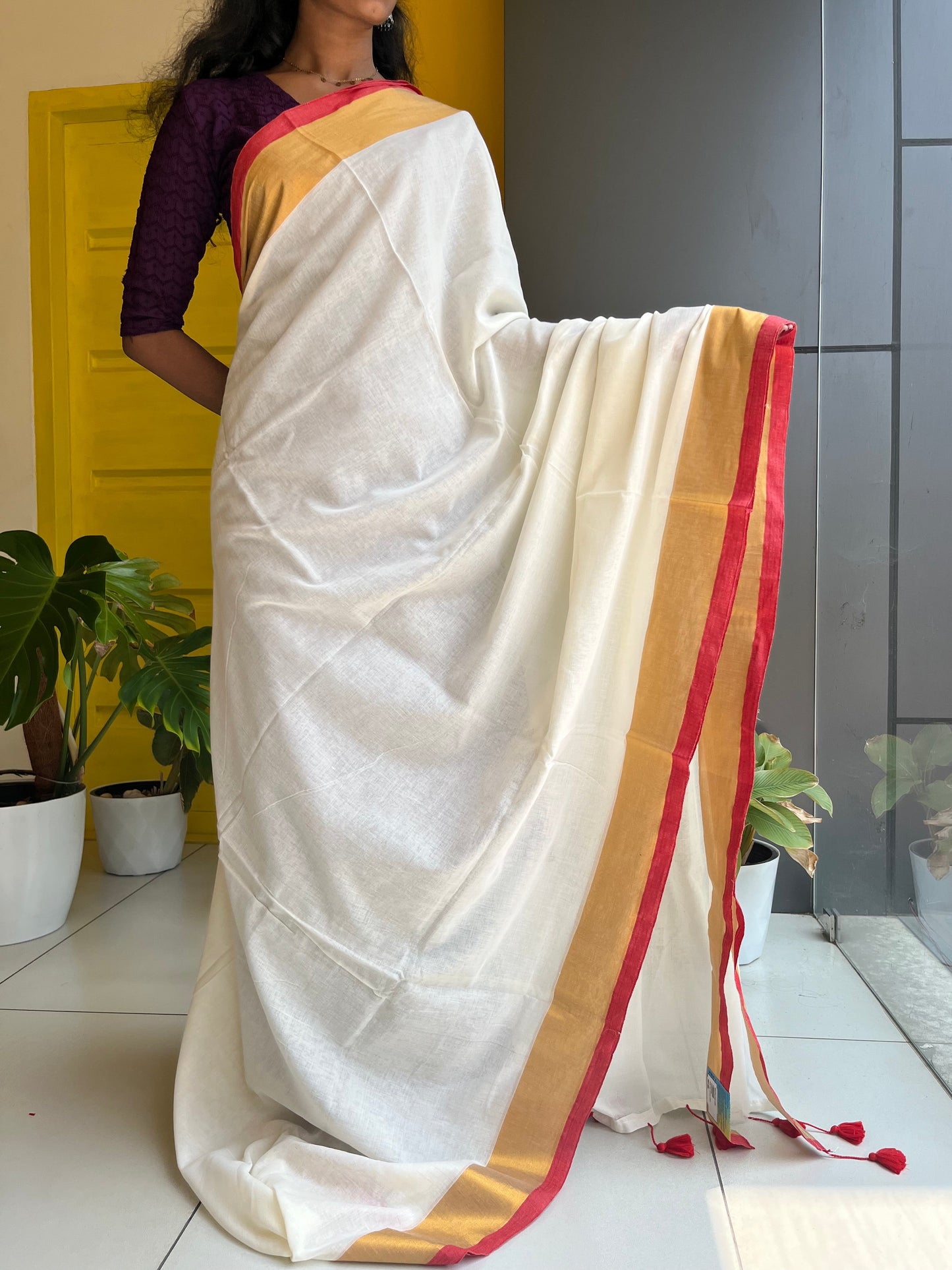 Kerala Mul Cotton Soft Fabric Saree SL215