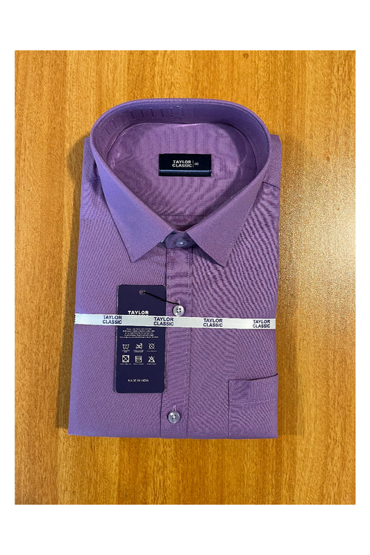 Pure Cotton Lavender Solid Shirt (46 FS)