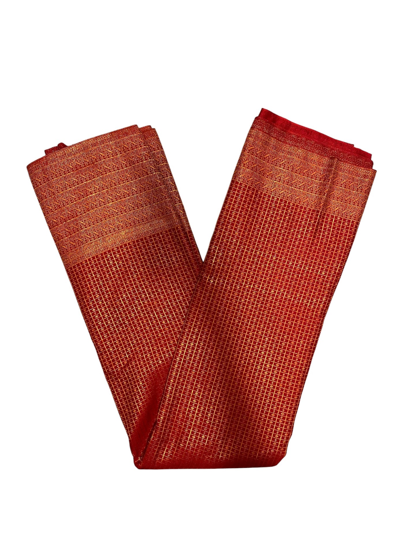 Southloom Premium Semi Silk Zari Work Brocade Saree in Bridal Red with Matching Pallu