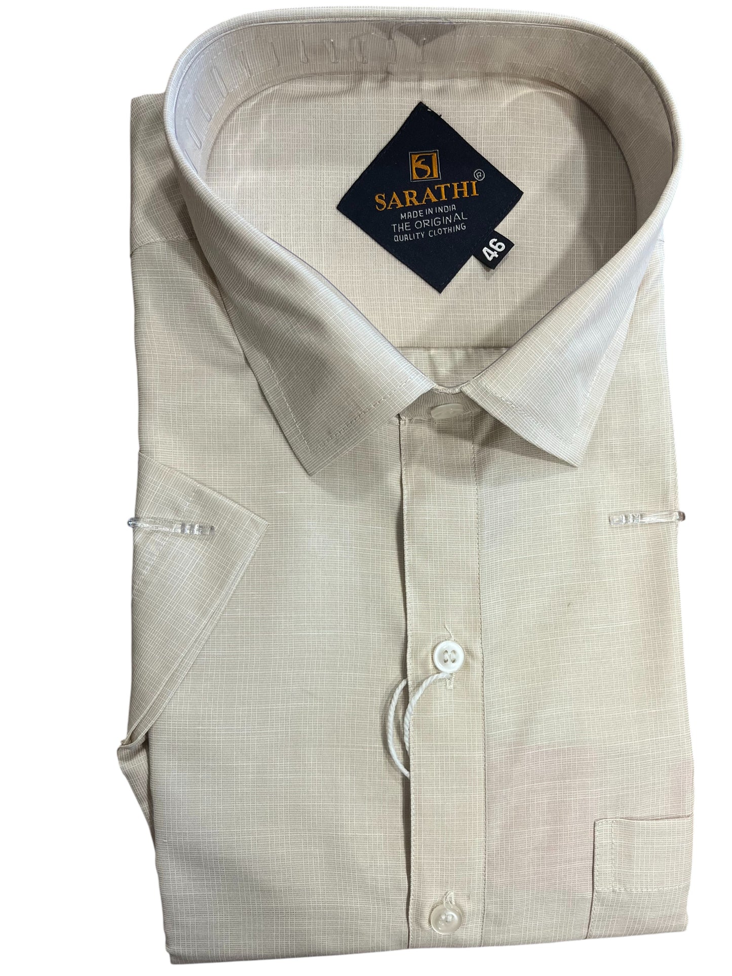 Pure Cotton Begin Plain Shirt (46 HS)