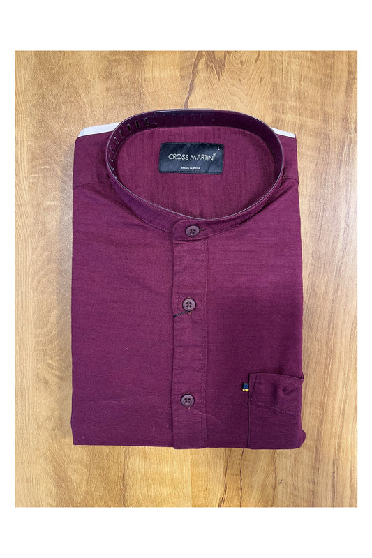 Southloom Purple Short Cotton Kurta Shirt for Men