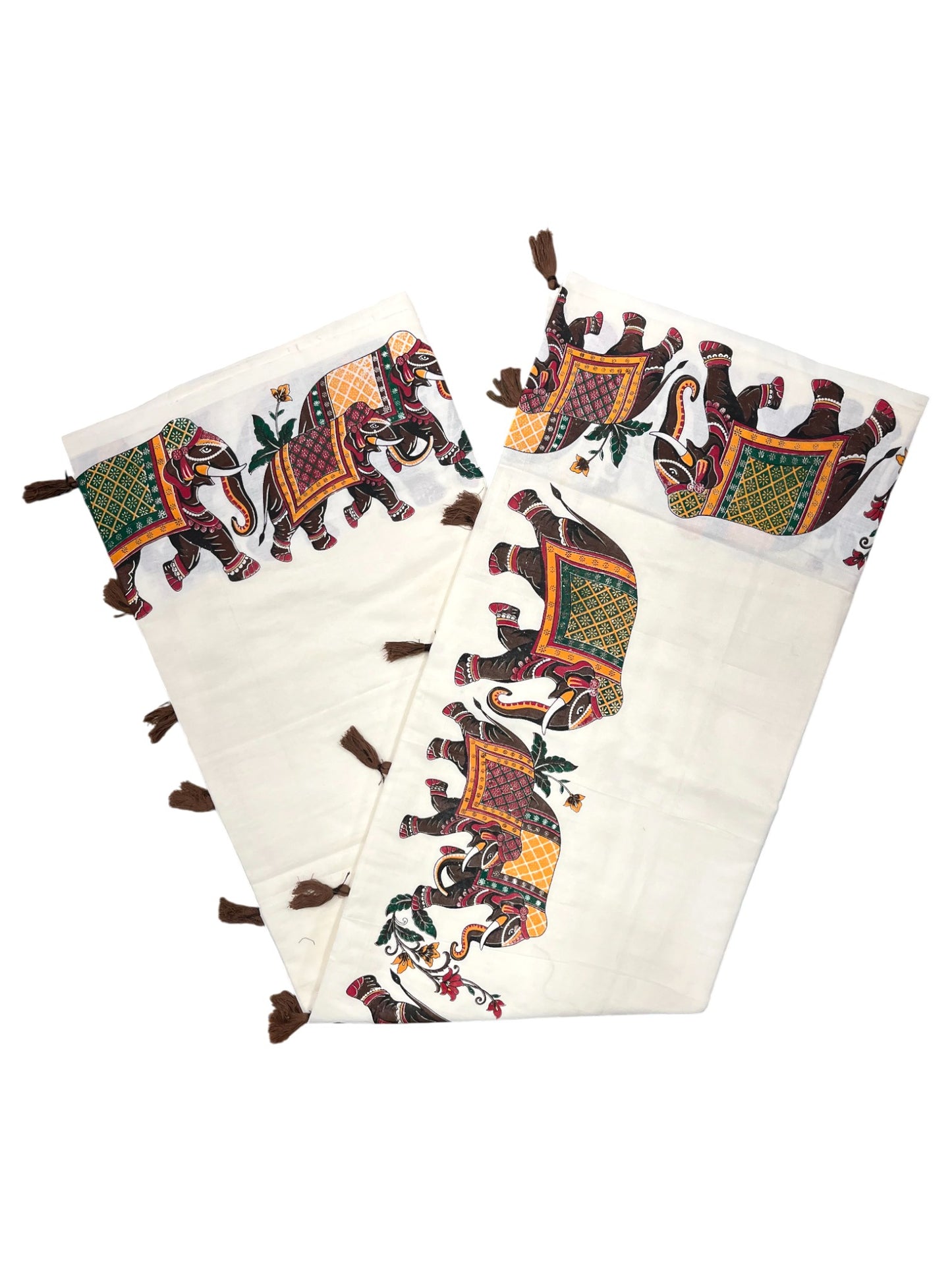 Southloom Kerala Cotton Saree with Elephant Design