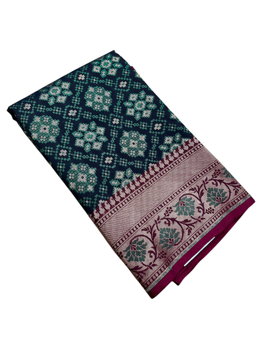 Southloom Banarasi Silk Saree with Woven Work on Body and Borders
