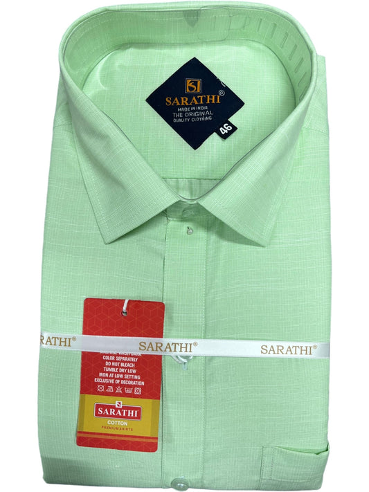 Southloom Pure Cotton Green Plain Shirt SLSHIRT 46 FS