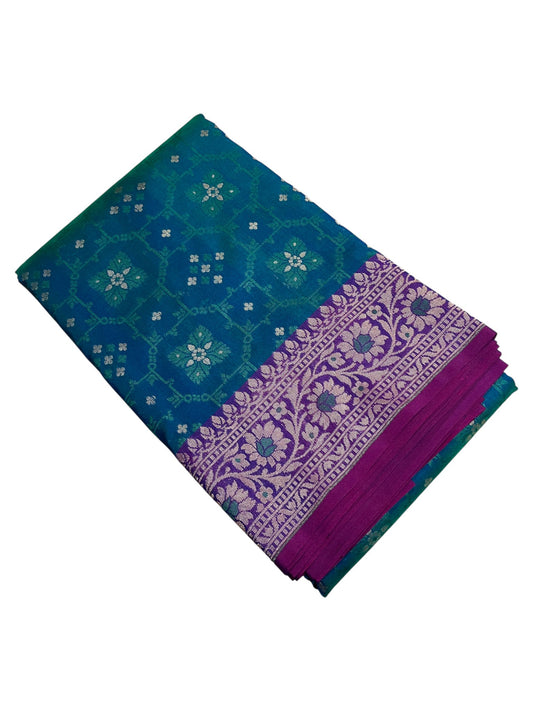 Southloom Banarasi Silk Saree with Woven Work on Body and Borders