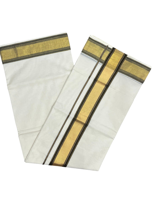 Southloom Kerala Cotton Kasavu Saree with Black Border