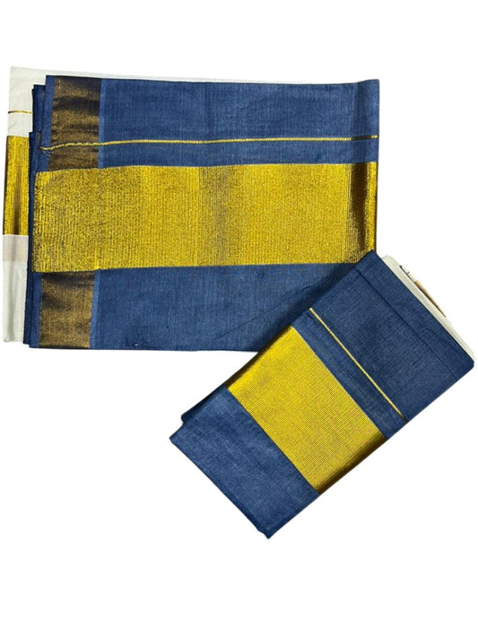 Southloom Tie & Dye - Half & Half  Multi Colour Design Set Mundu with Super Soft Cotton (Mundum Neriyathum) 2.80 mtrs SL264