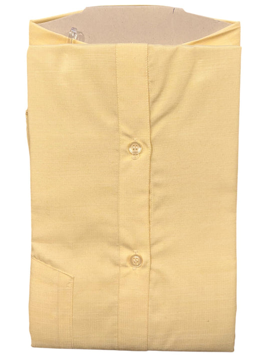 Southloom Pure Cotton Pastel Yellow Lines Shirt (48 HS)