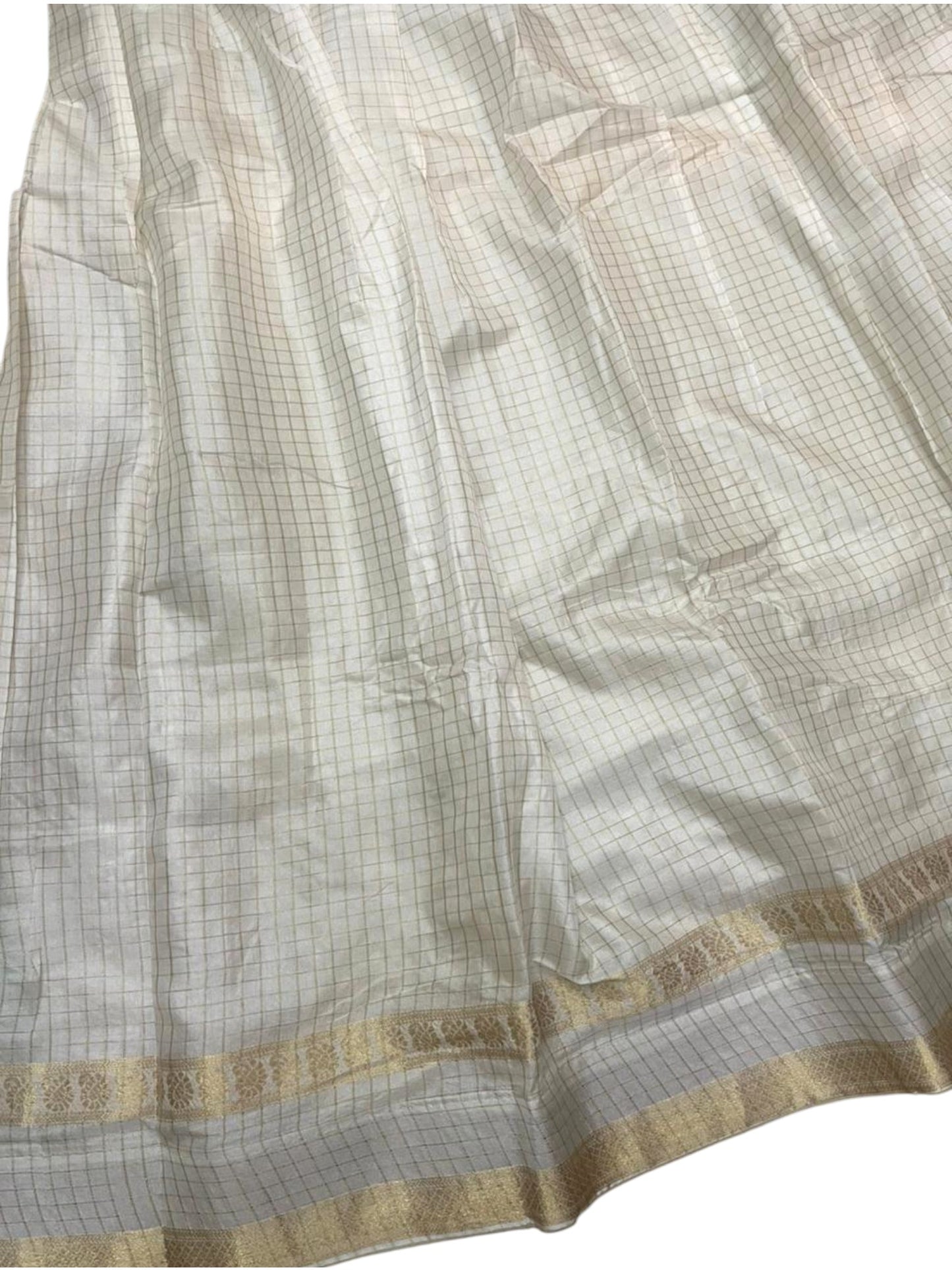 Southloom Semi UnStitched Check Dhavani Set with Pavada and Blouse Piece